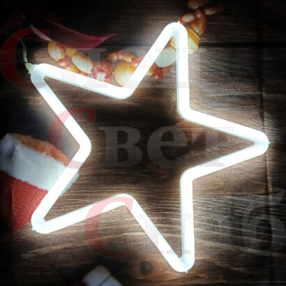 Звезда на уличную елку 30 см белая