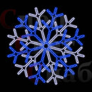 Световая уличная фигура Снежинка "Хрустальная" бело-синяя
