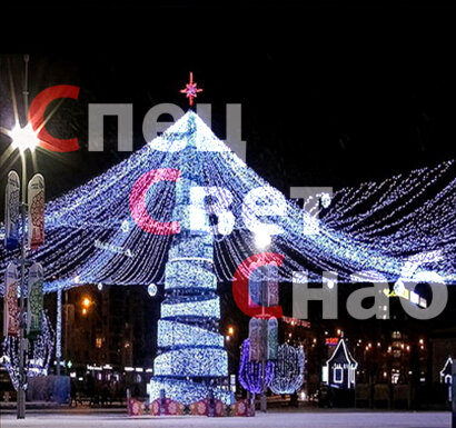 Гирлянда "Звездное небо" морозостойкая. Белое свечение. IP 65