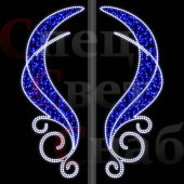 Световое украшение улицы двойная Консоль "Крылья памяти"