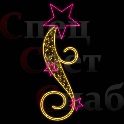 Консоль "Звездный вальс" 1,5х0,6м розовый на золотом